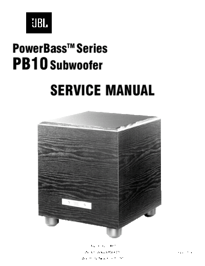 JBL-PB-10-Service-Manual