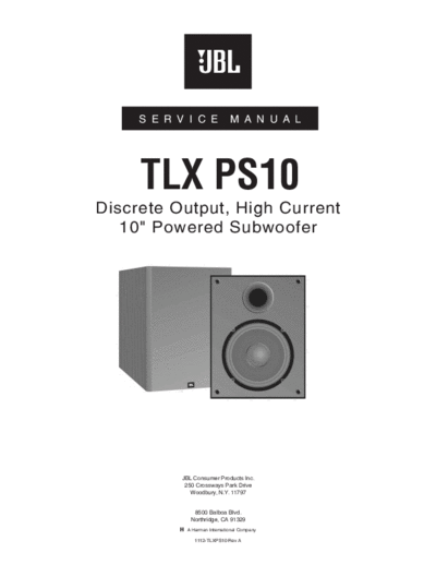 JBL-TLX-PS-10-service-manual