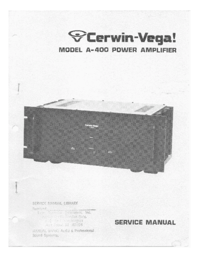 Cerwin Vega A400 pwr sm