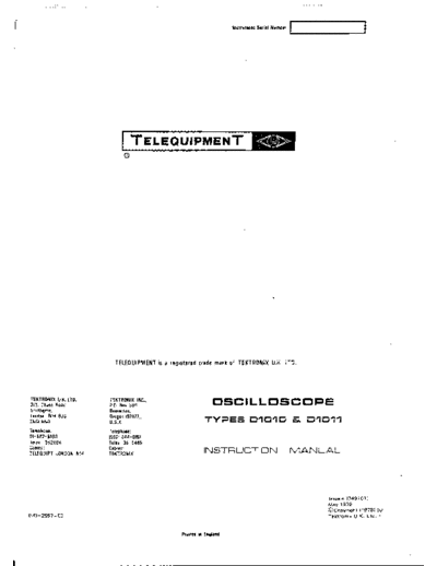 Telequipment__D1010_and_D1011_Oscilloscope_Service_Manual-TELEQUIPMENT_D1010_D1011_Oscilloscope