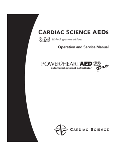 CardiacScience_AED_G3_Pro_-_Service_manual
