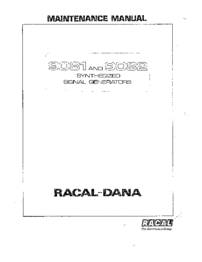 Racal-Dana Models 9081, 9082 Synthesized Signal Generators - maint. (1976) WW
