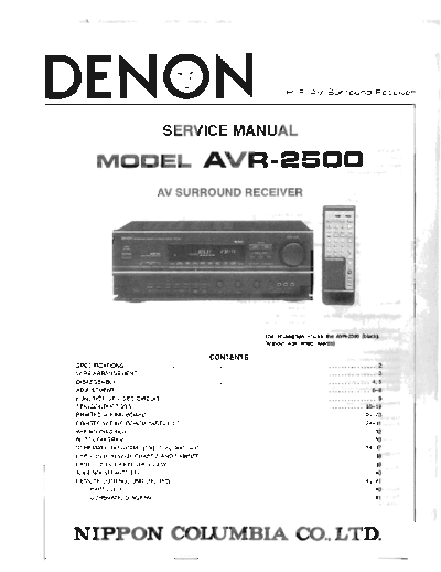 Denon-AVR-2500-Service-Manual