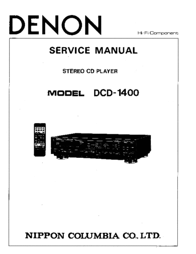 DCD-1400 Service Manual