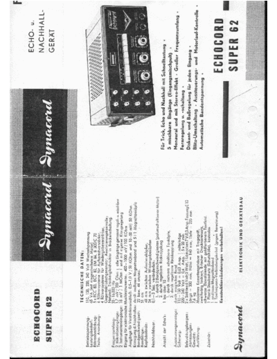 Echocord Super 62 full service manual (76-103)