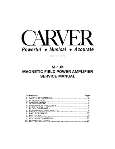 Carver M-1.0T