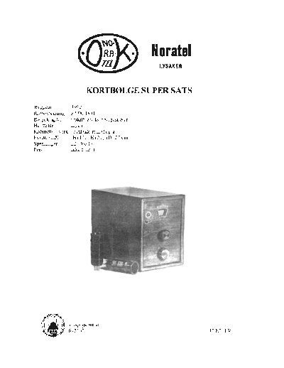 NORATEL KORTB.FORSATS - 1932 - forside - 16.2.05-o