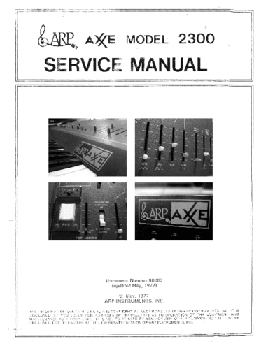 ARP Axxe Service Manual