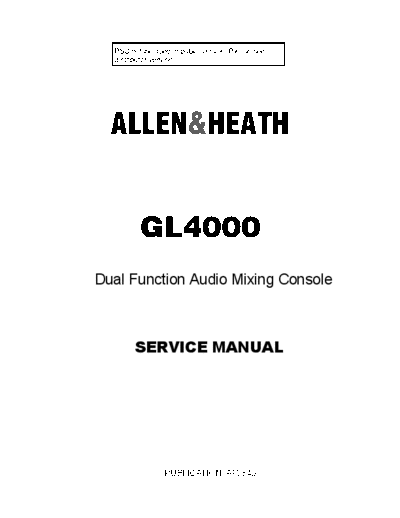 GL4000 service manual AP2640_3 NO PSU