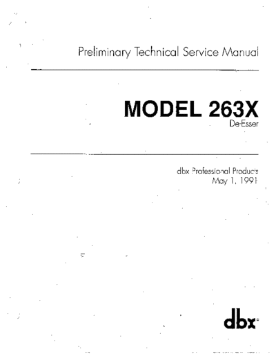 263X Service Manual