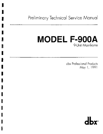 F900A Service Manual