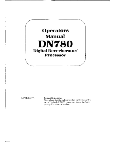 DN780 User Manual