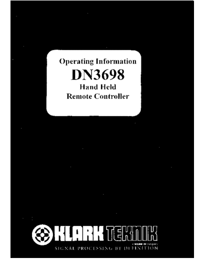 DN3698 User Manual