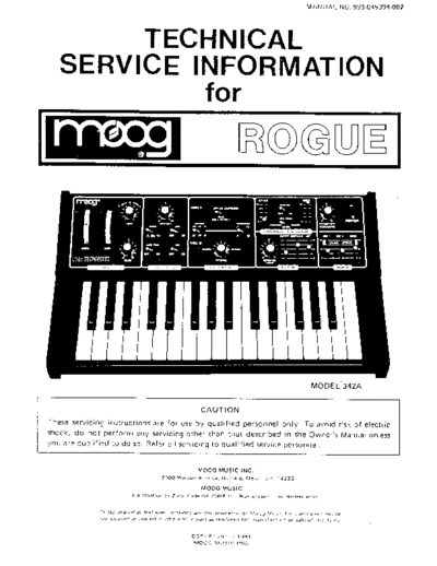 Moog Rogue Service Manual