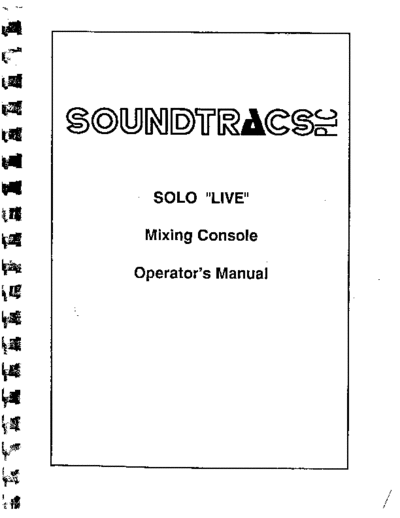 Soundtracs solo live