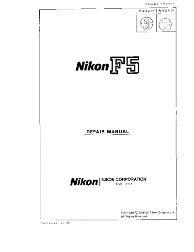 Nikon f5 Repair Manual