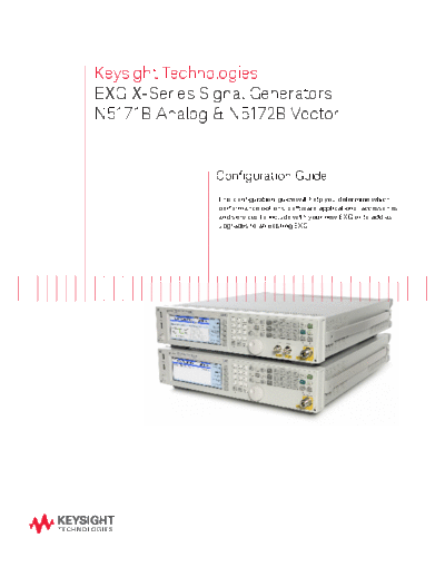 5990-9958EN EXG X-Series Signal Generators N5171B Analog & N5172B Vector - Configuration Guide c20140610 [10]