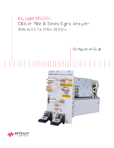 5992-0193EN M9290A CXA-m PXIe X-Series Signal Analyzer - Configuration Guide c20141015 [12]