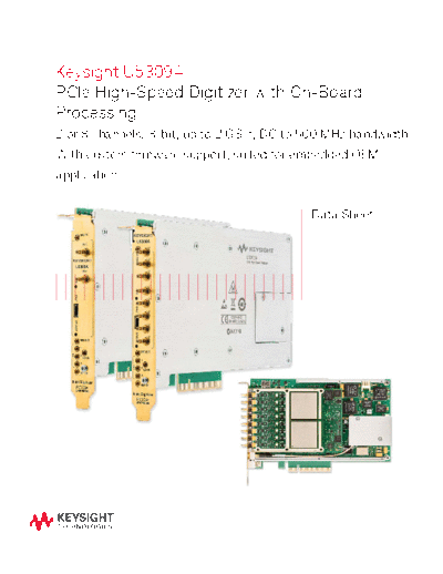 5991-1830EN U5309A PCIe High Speed Digitizer with On-Board Processing - Data Sheet c20141107 [12]