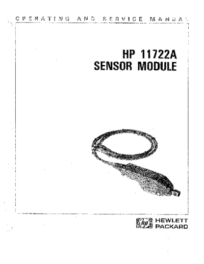 HP 11722A Operating & Service