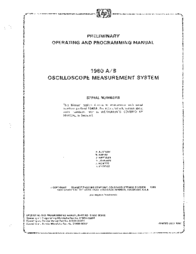 HP 1980A_252C B Operating & Programming