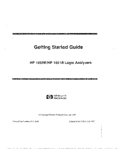 HP 1650B_252C 1651B Getting Started Guide