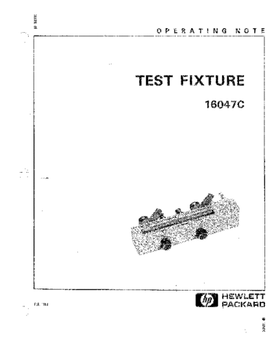HP 16047C Operating Note