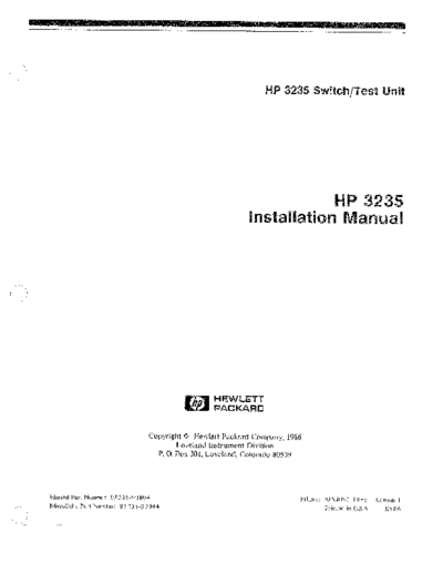 HP 3235E Installation