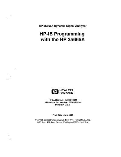 HP 35665A HP-IB Programming