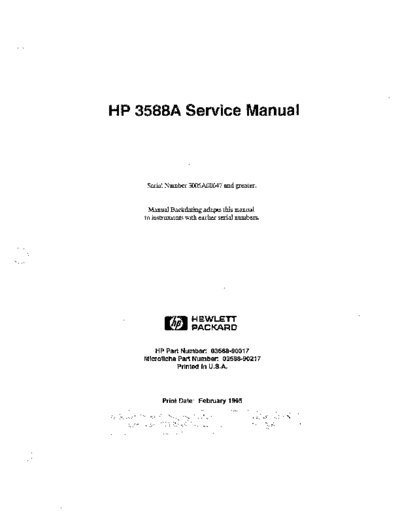 HP 3588A Service