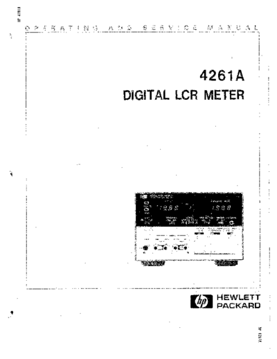 HP 4261A Operation Only
