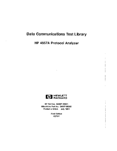 HP 4957A Data Communications Test Library