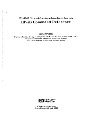 HP 4396B Command Reference