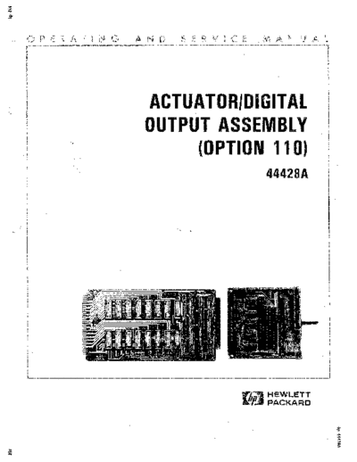 HP 44428A Operating & Service