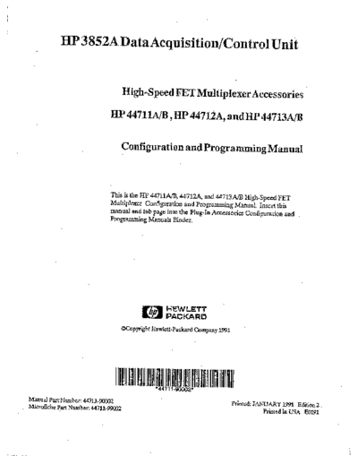 HP 44711A_252C 44712A_252C 44713A Configrurations & Programming