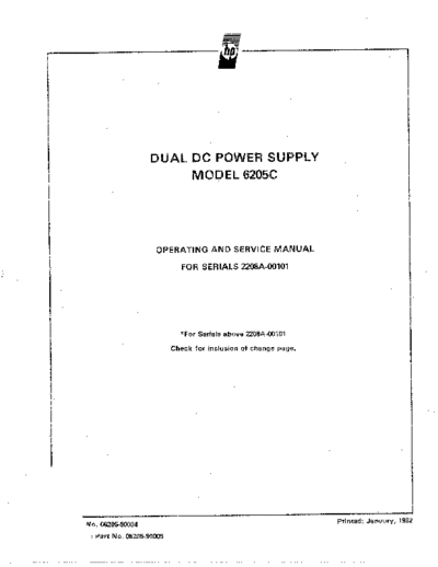 HP 6205C Operations Manual