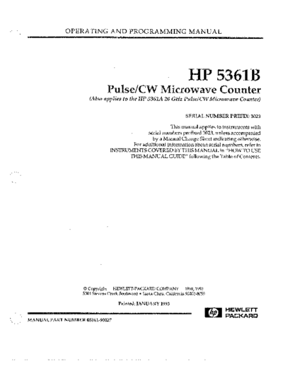 HP 5361B Operating & Programming