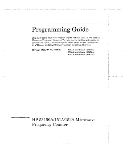 HP 53150a 151A 152A Program guide
