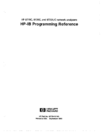 HP 8719C_252C 20C_252C 22A_252C 22C HP-IB Programming