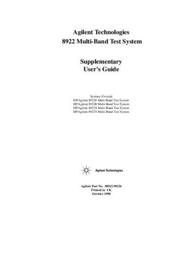 HP 8922P_252CY Supplement