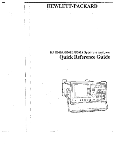 HP 8560A_252C 61B_252C 63A Quick Reference Guide