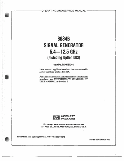 HP 8684B Ops Manual