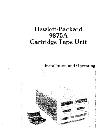 HP 9875A Intallation & Operation