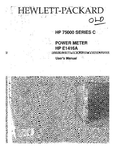 HP E1416A User