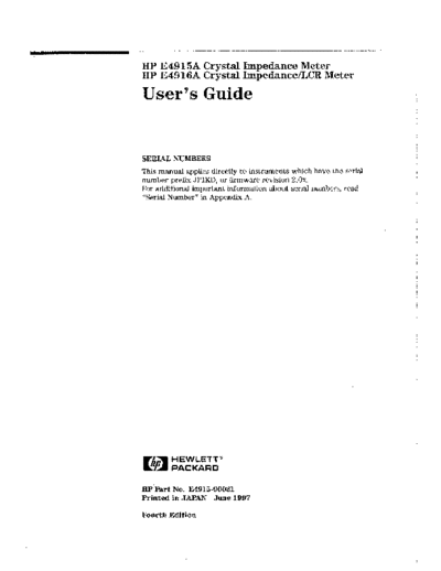 HP E4915A E4916A User_2527s Guide