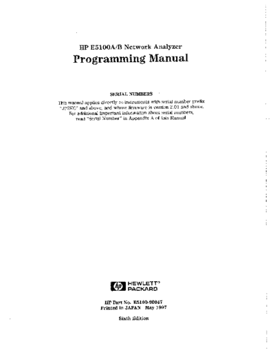 HP E5100A_252CB  Programming Manual