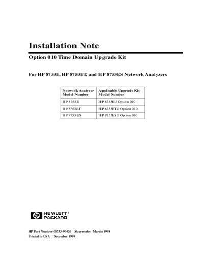 8753ES_Option_010_TDR_Upgrade_Kit_Installation_Note