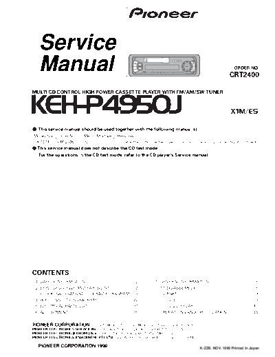 KEH_P4950J_Service_manual
