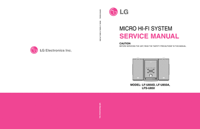 LF-U850 Service Manual