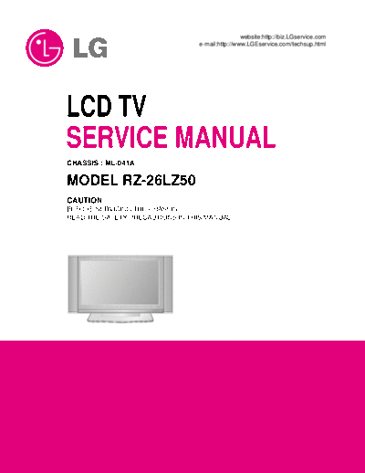 LG_RZ-26LZ50_ML-041A_LCD_TV_Service_Manual